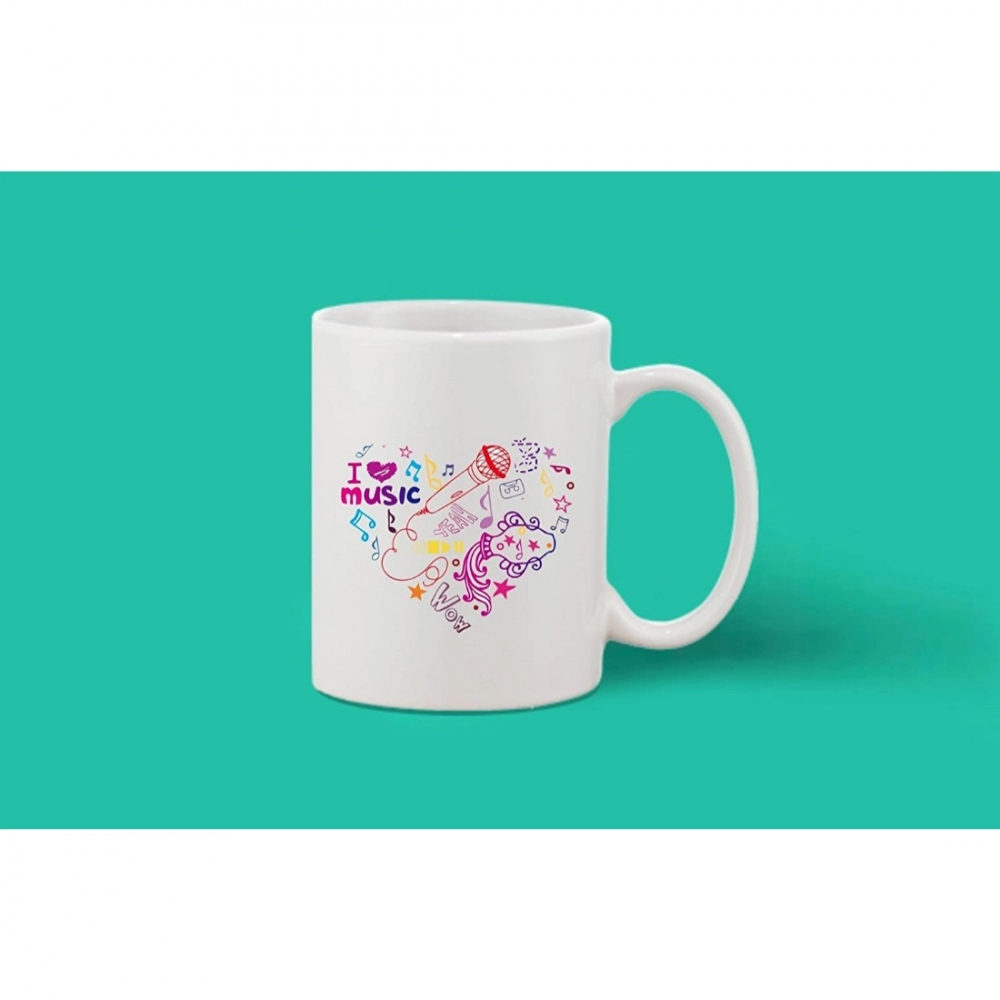 Printed Ceramic Coffee Mug - 1 Pieces, White, 11oz - Image 2