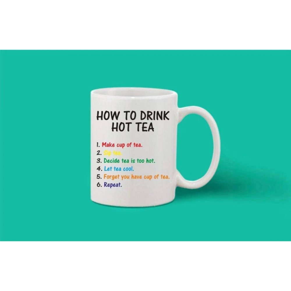 Printed Ceramic Coffee Mug - 1 Pieces, White, 11oz - Image 2