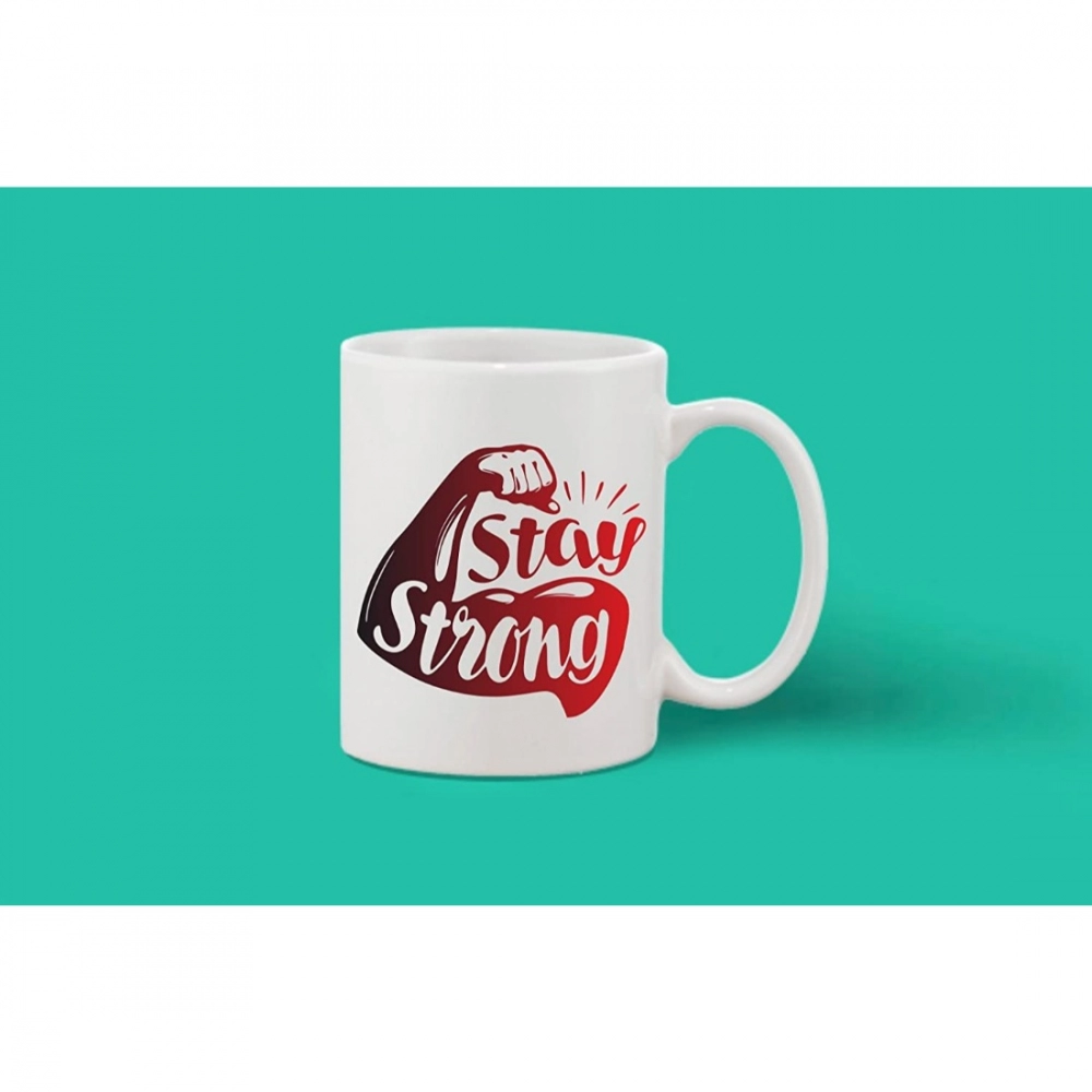 Printed Ceramic Coffee Mug - 1 Pieces, White, 11oz - Image 2