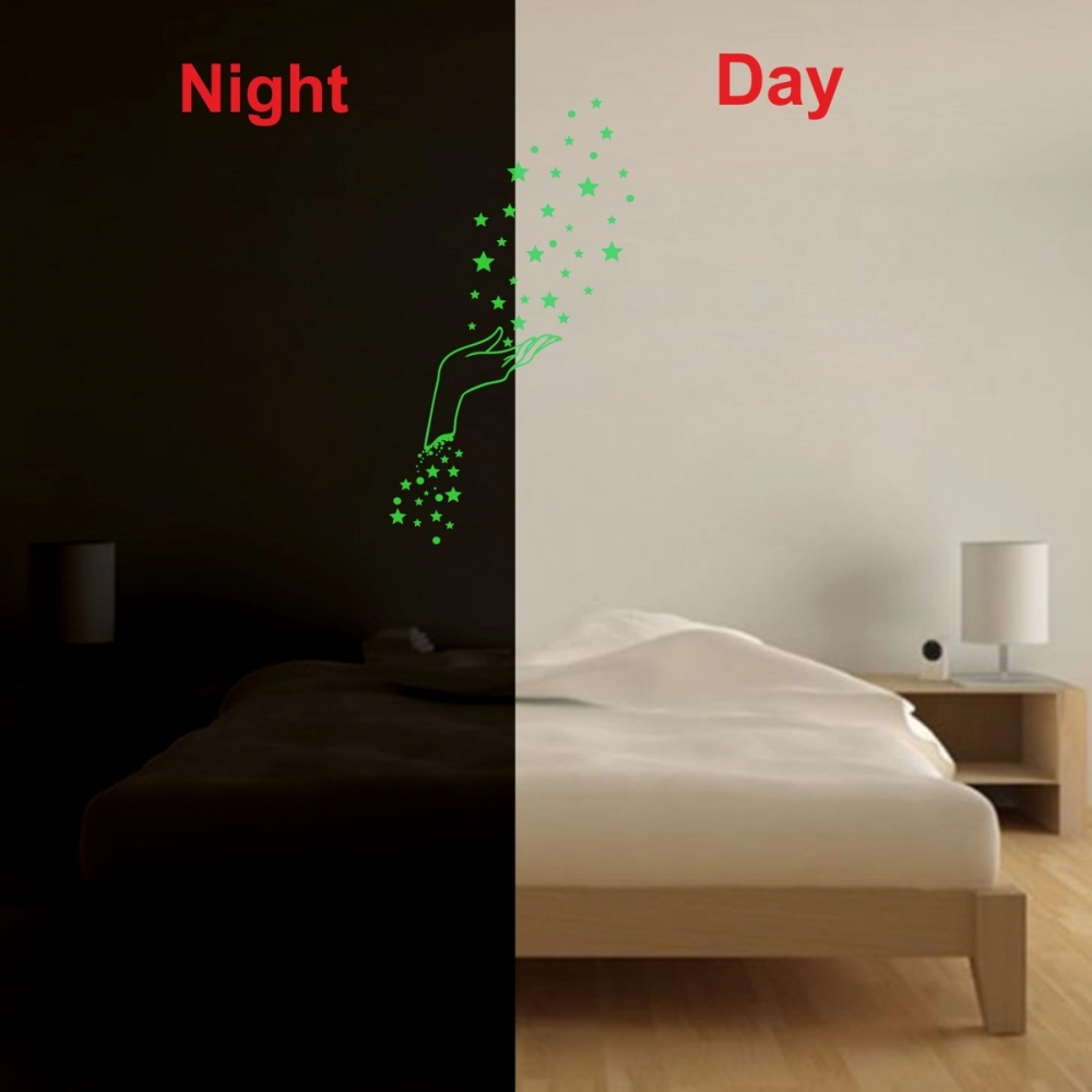 Green Galaxy Of Stars Radium Wall Sticker - Image 3