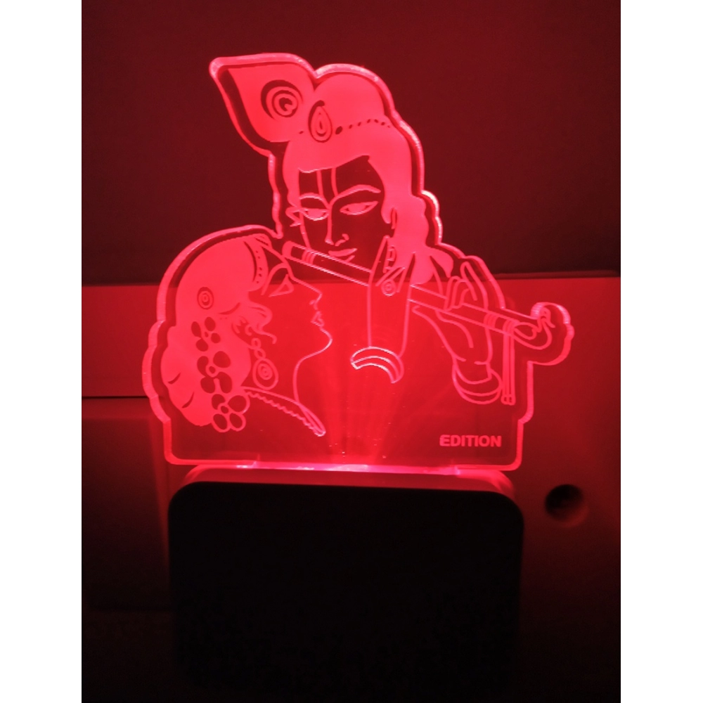 Classic Radha Krishna AC Adapter Night Lamp - Image 2