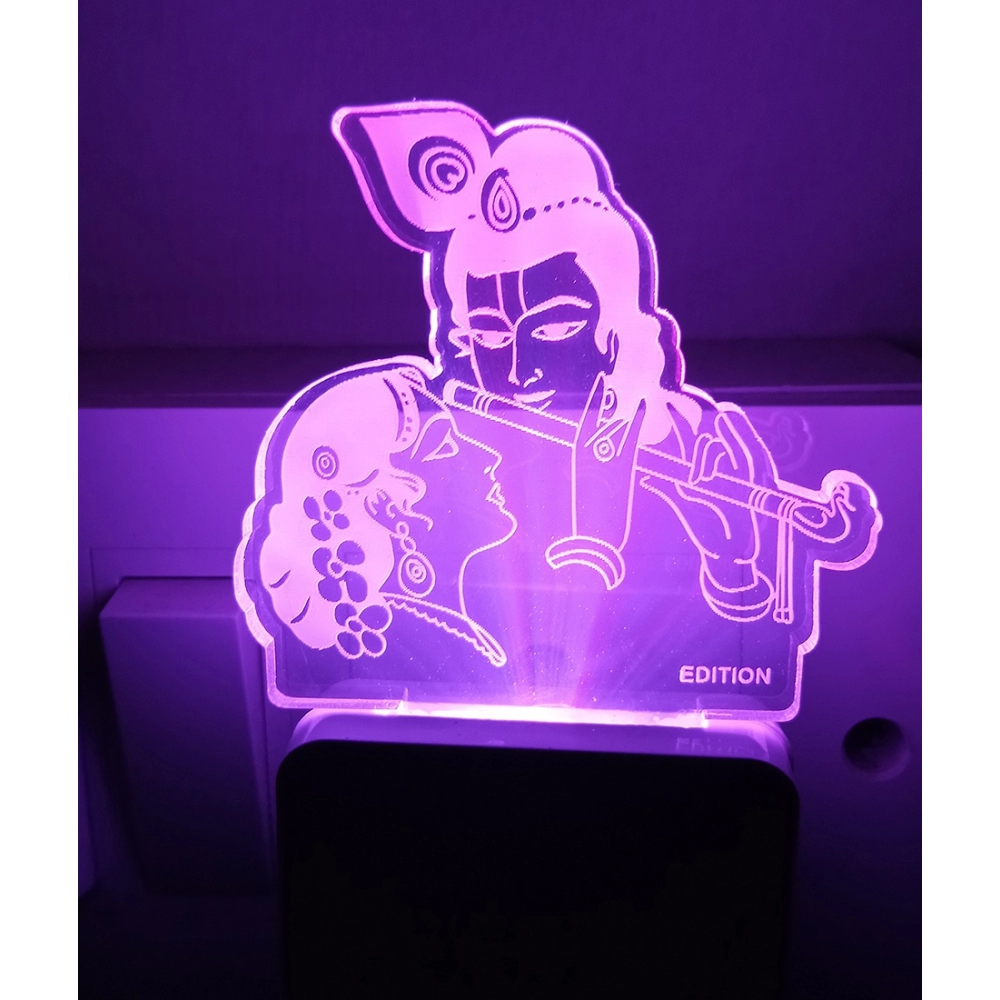 Classic Radha Krishna AC Adapter Night Lamp - Image 4