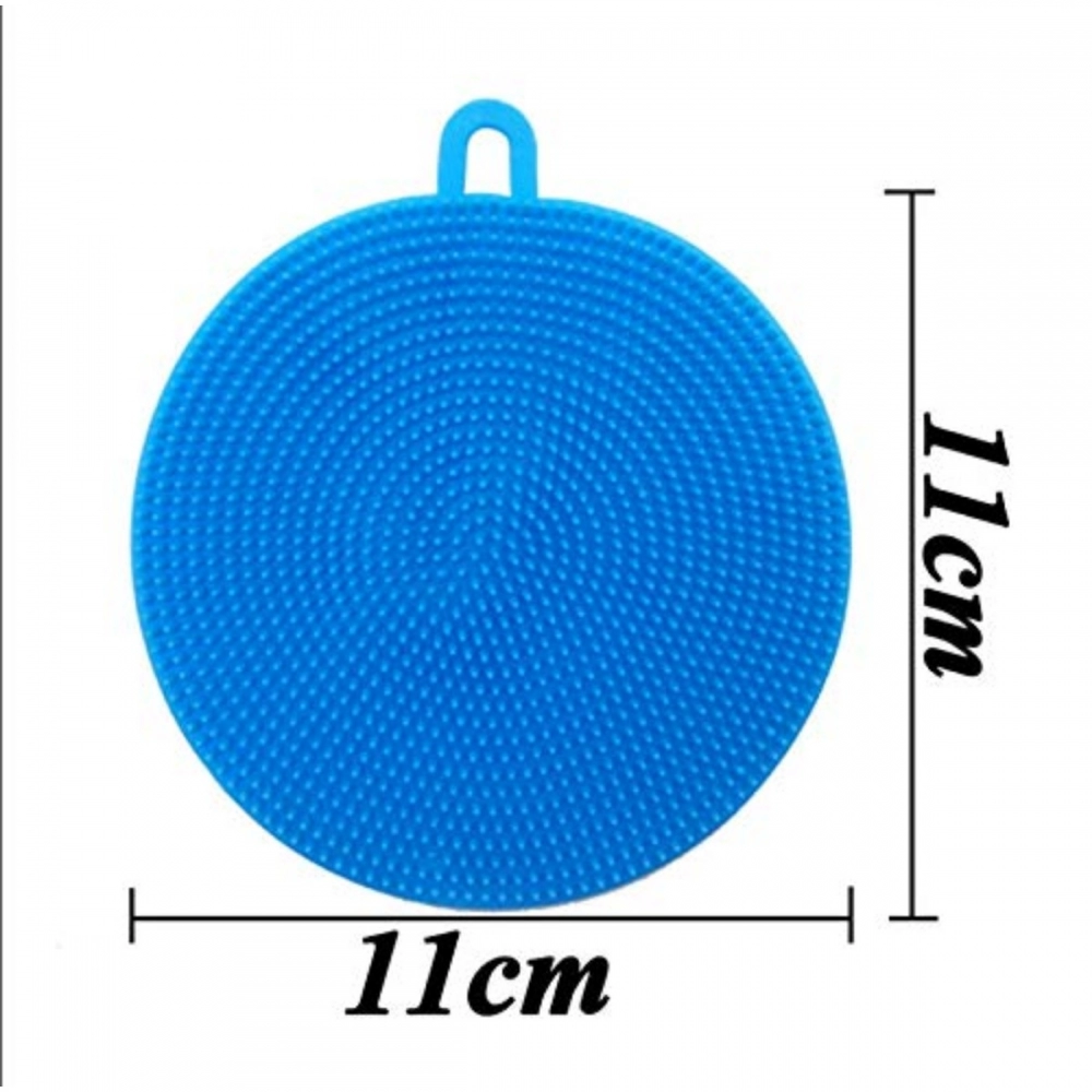 Pack of 5_Home Cleaning Sponge Silicone Scrubber (Color: Assorted) - Image 2