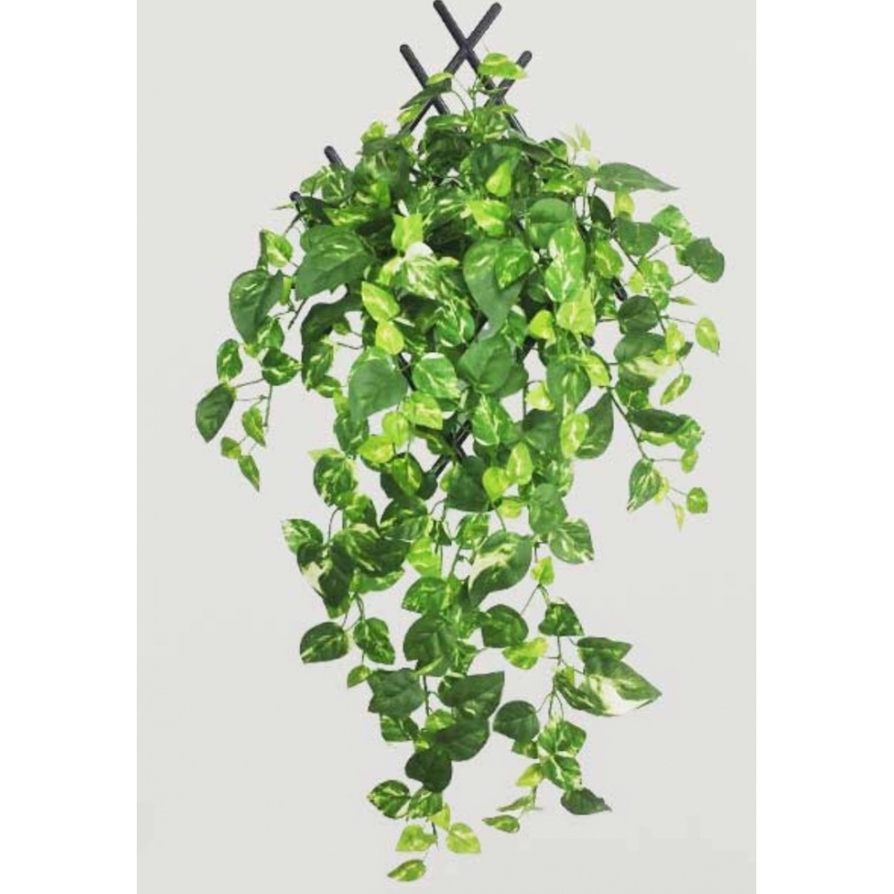 Pack Of 5 Silk Polyester Artificial Money Plant Leaf Vine Hanging Garland Foliage Flowers Leaf Plants For Wall Decoration (Color: Green,Length: 15 Feet) - Image 2