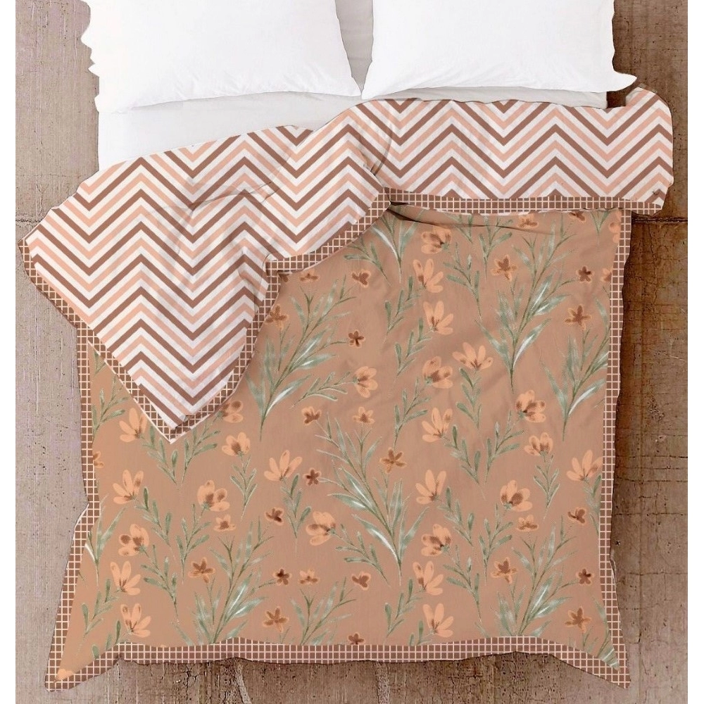 Cotton Double Reversible Light Weight Blanket King Size 228X254 Cm (Color: Multi Color, Material: Cotton) - Image 2