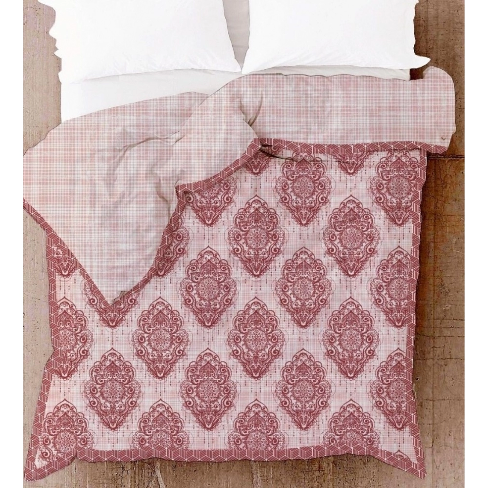 Cotton Double Reversible Light Weight Blanket King Size 228X254 Cm (Color: Multi Color, Material: Cotton) - Image 2