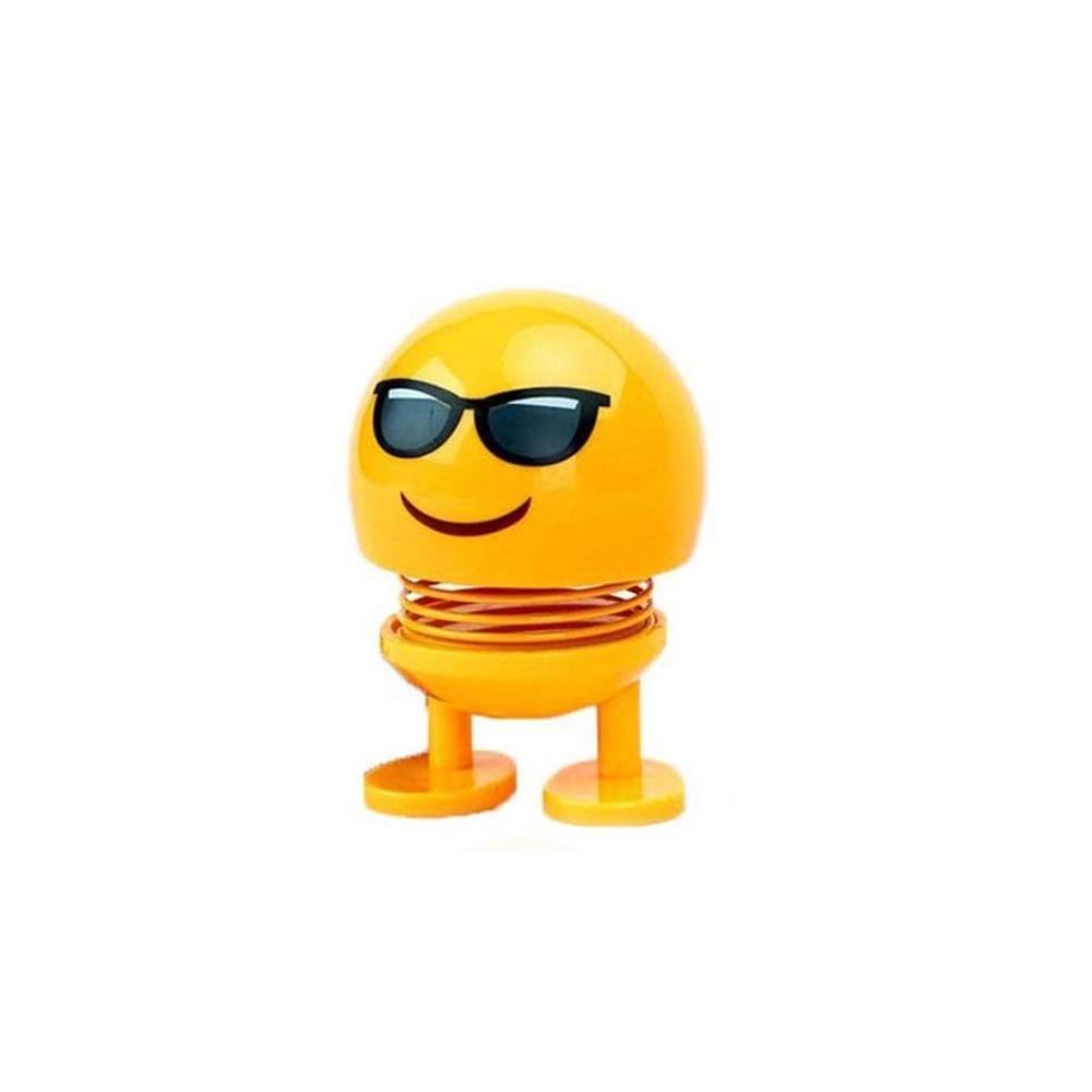 4 Pcs Set_Moving Head Smiley Spring Doll (Yellow) - Image 2